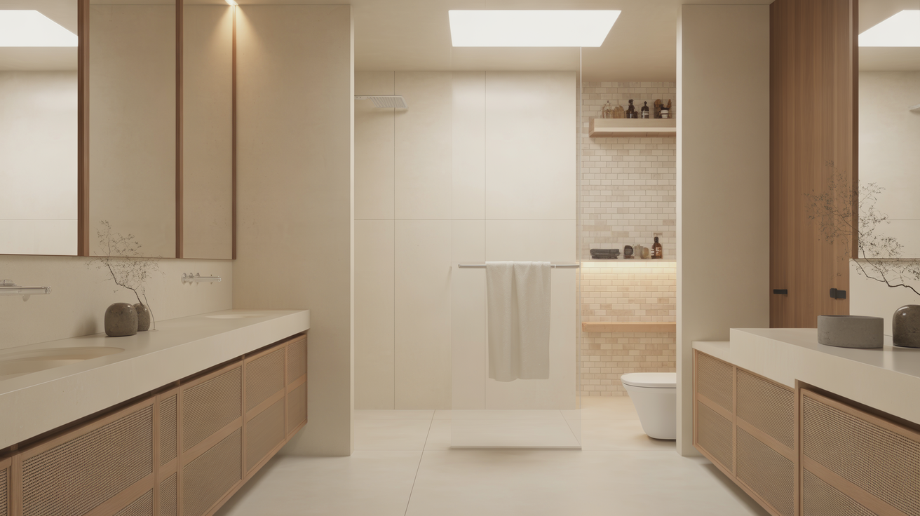 Minimalist Storage for a Clean Spa Look