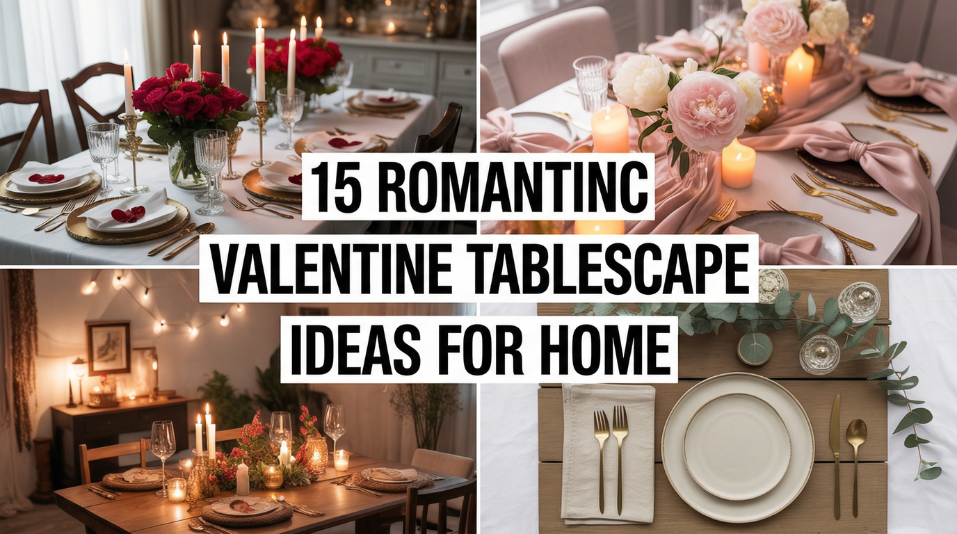 15 Romantic Valentine Tablescape Ideas for Home