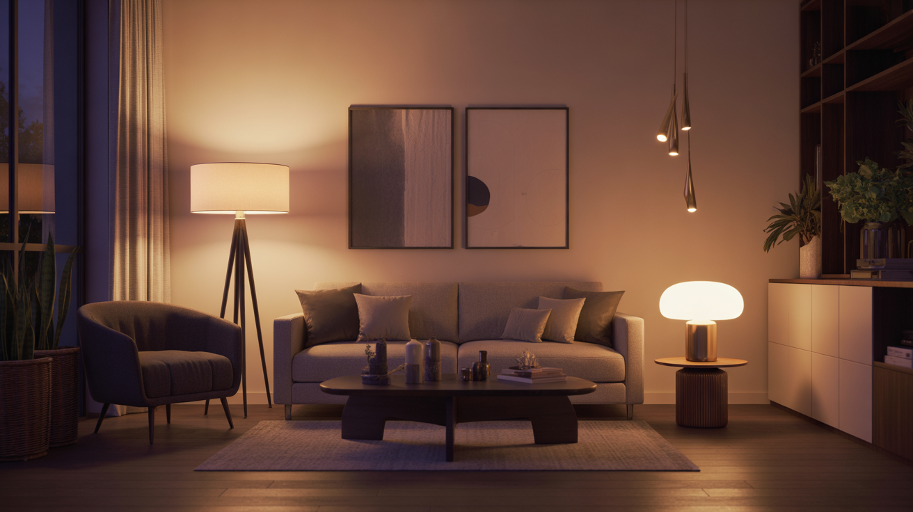 Layer Lighting for a Warm Feel